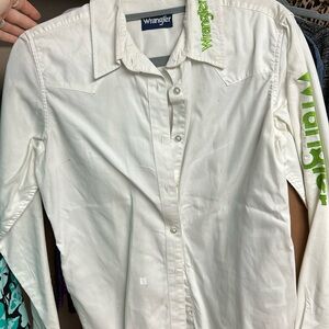 Wrangler Embroidered White Western Blouse